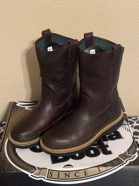 Georgia Boot Men's Brown Pull-On Work Boots